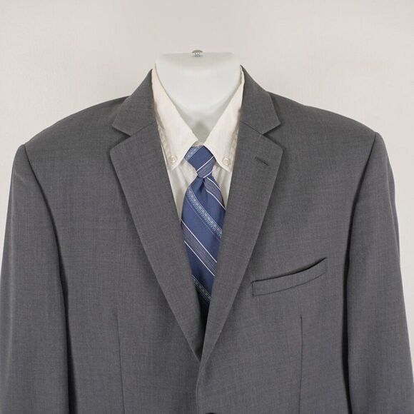 Joseph Abboud Wool Blend Gray 2 Button Blazer 42R - Picture 1 of 13
